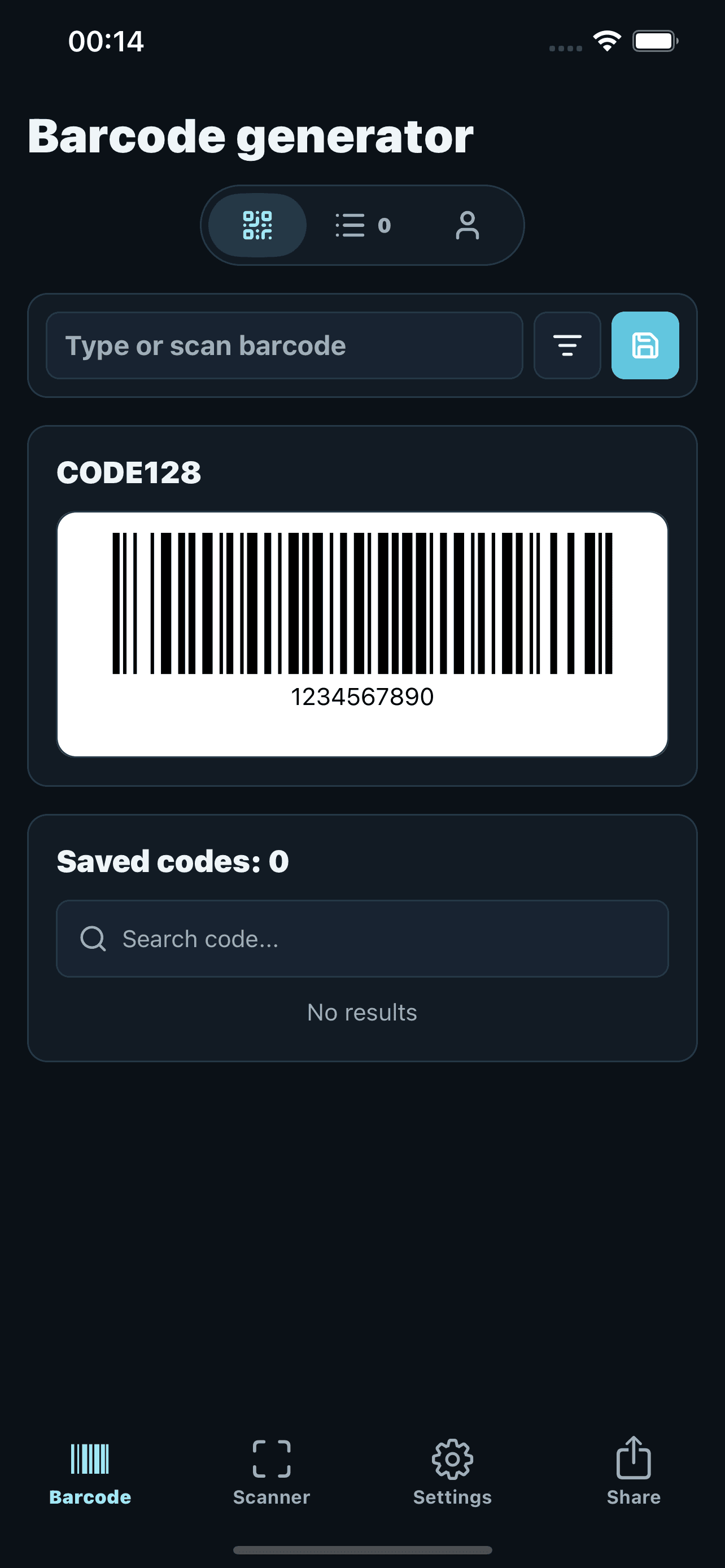 Barcode generator on iPhone